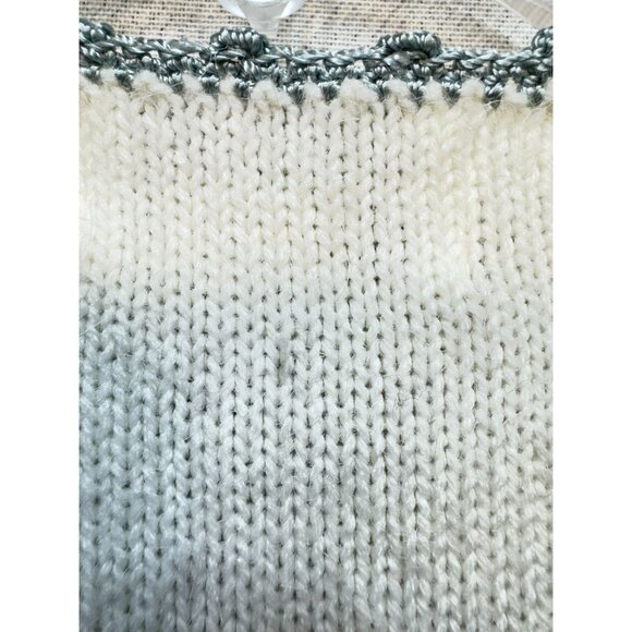 Koret Womens Embroidered Floral Vest L Ivory Green Purple Pearl Button Croquette - Picture 11 of 14